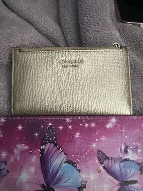 kate spade Metallic Gold Slim Card Wallet